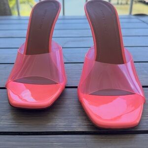 Amina Muaddi Vibrant Pink Heels